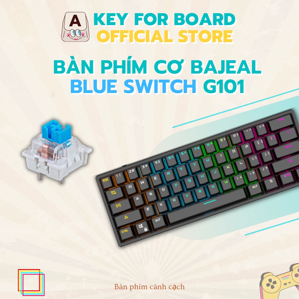 Bàn phím cơ BAJEAL G101 Gaming 60% - 61 Phím nhiều chế độ LED