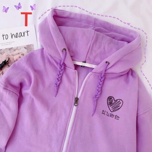 Áo khoác logo tim chữ Hàn Chất nỉ bông TTP978 , Thiết kế thời trang phù hợp xu hướng hiện nay, Kiểu dáng đa pho