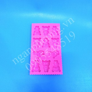 KHUÔN GẤU HỒNG SILICON