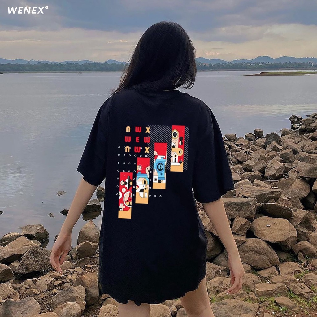 Áo Thun Tay Lỡ WENEX Phông Unisex Nam Nữ Cotton Oversize Form Rộng Local Brand Money Machine