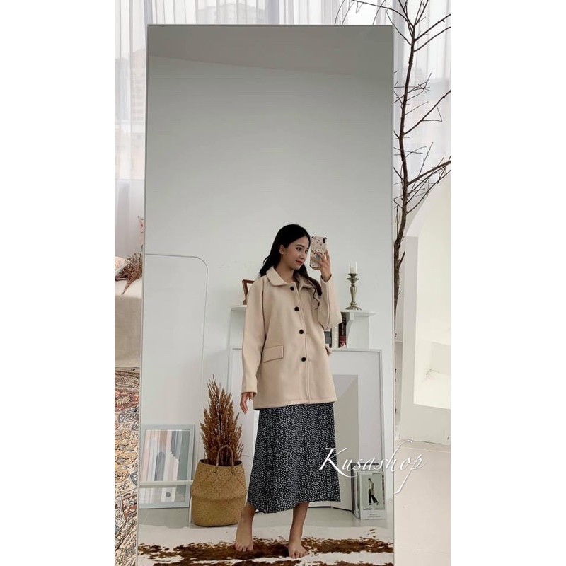 Áo khoác dạ 4 khuy túi nắp Hàn quốc Style Ulzzang ( hình thật/ sẵn) | BigBuy360 - bigbuy360.vn