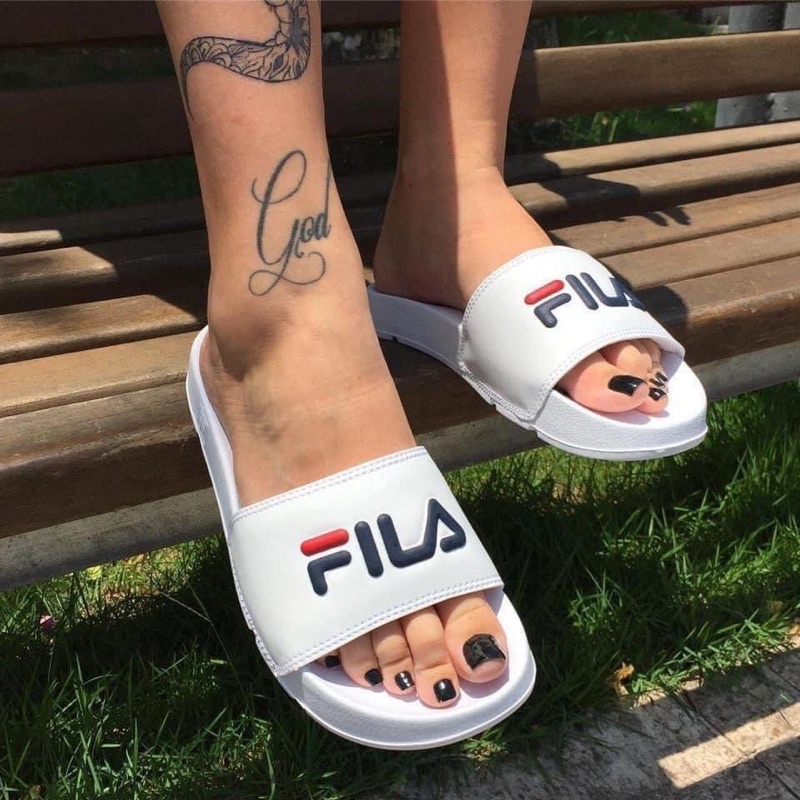 [CHÍNH HÃNG] DÉP FILA DRIFTER JACKED UP QUAI NGANG ALL WHITE - FULLBOX FREESHIP