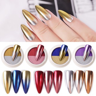 BỘT TRÁNG GƯƠNG DẠNG NÉN 2 MÀU TRANG TRÍ MÓNG