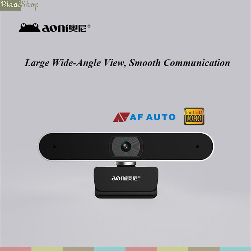 Aoni A30 - Webcam Họp Trực Tuyến, Livestream FullHD 1080p 30fps, Góc Rộng 92 Độ, Lấy Nét Nhanh 0.7s