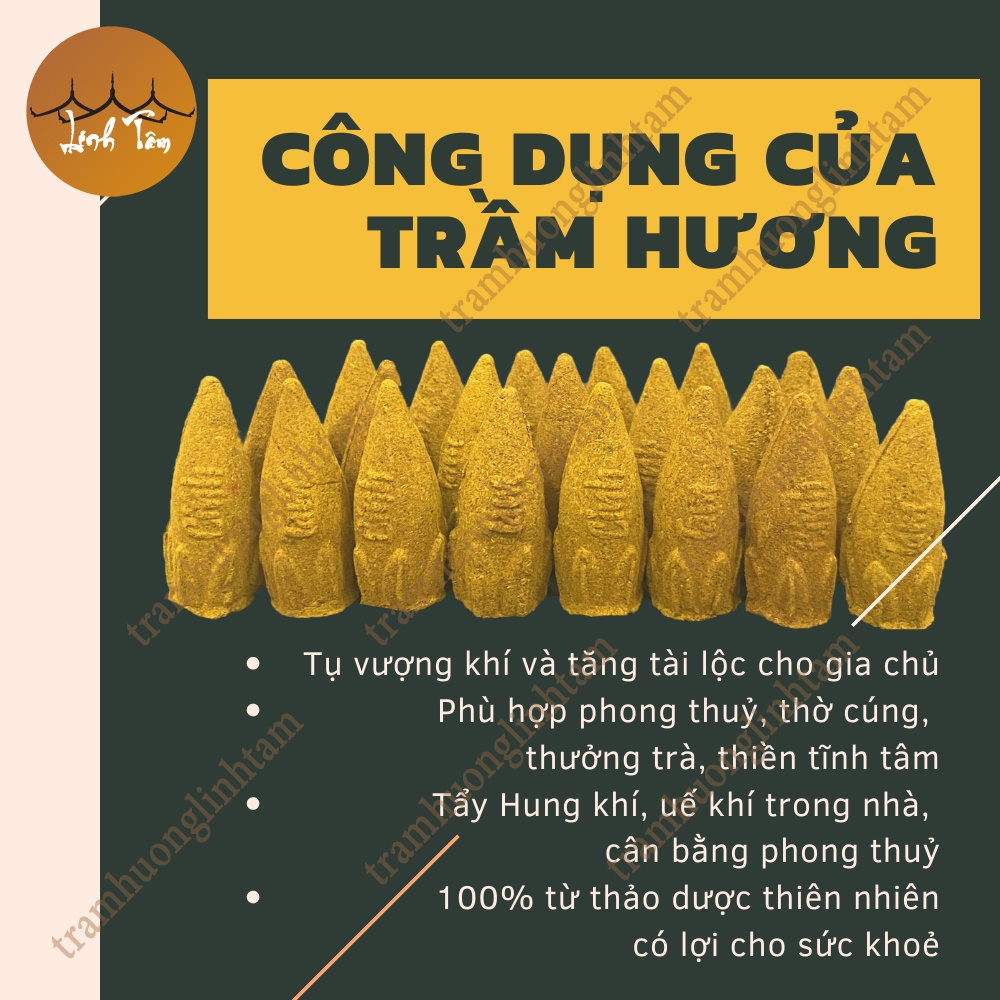 Nụ trầm hương cao cấp Linh Tâm dùng riêng cho Thác khói Trầm Hương