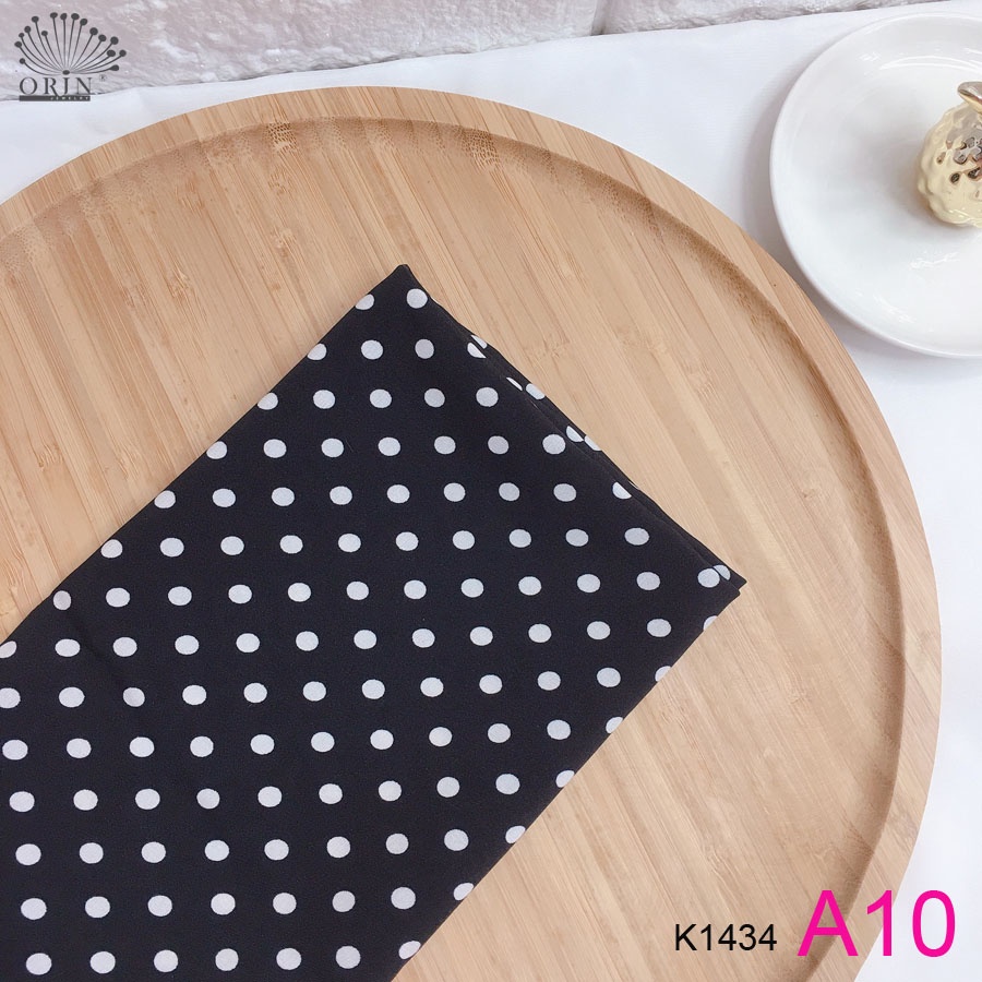 Khăn turban, bandana đội đầu, buộc tóc, buộc túi đa năng chấm bi cao cấp Orin K1434