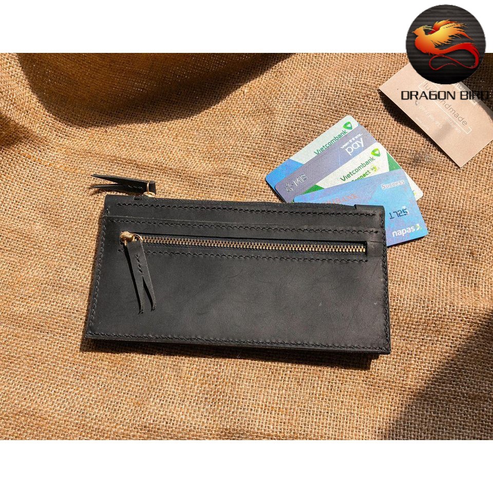 CT Ví Cầm Tay Unisex 100% da bò handmade chính hãng Mây Accesories