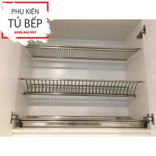 Giá úp bát đĩa cao cấp Inox 304 2 tầng - 3 tầng LẮP TỦ BẾP TRÊN CHÍNH HÃNG