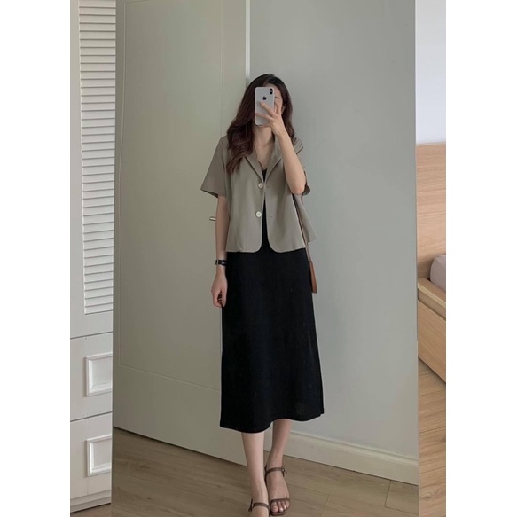 Áo blazer cọc tay 2 lớp dày dặn (A11509) | WebRaoVat - webraovat.net.vn