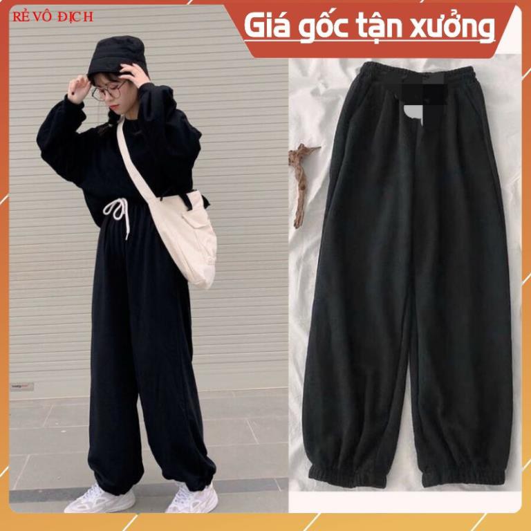 Quần Jogger Nữ Dài Ống Rộng Có Bo Simple Ulzzang 5 màu Unisex