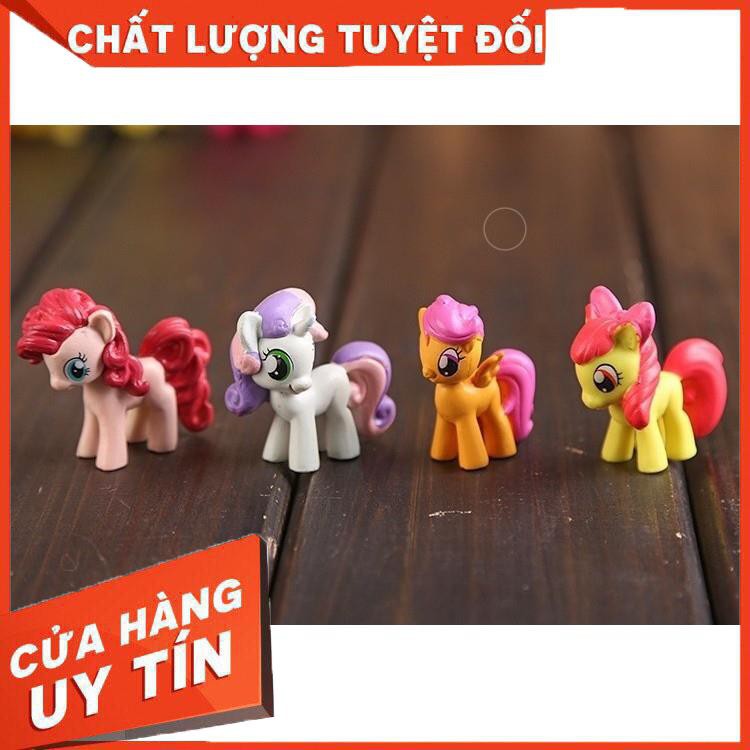 XẢ KHO+FREE SHIP]  Ngựa Pony thiên thần set 12 con loại to | Ngựa thiên thần Poly loại to