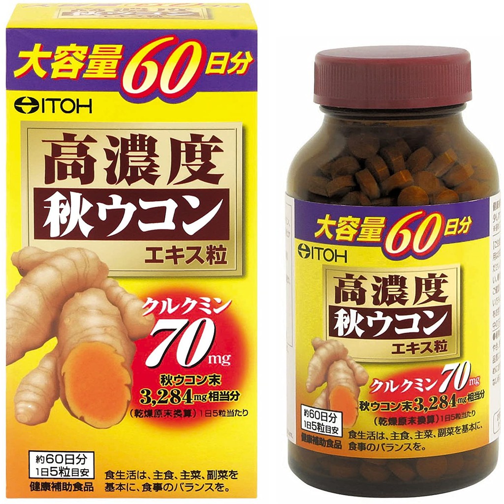 Thực Phẩm Bảo Vệ Sức Khỏe Itoh High Concentrated Turmeric &quot;Curcuma Longa&quot; Extract Từ Nghệ 251mg x 300Viên