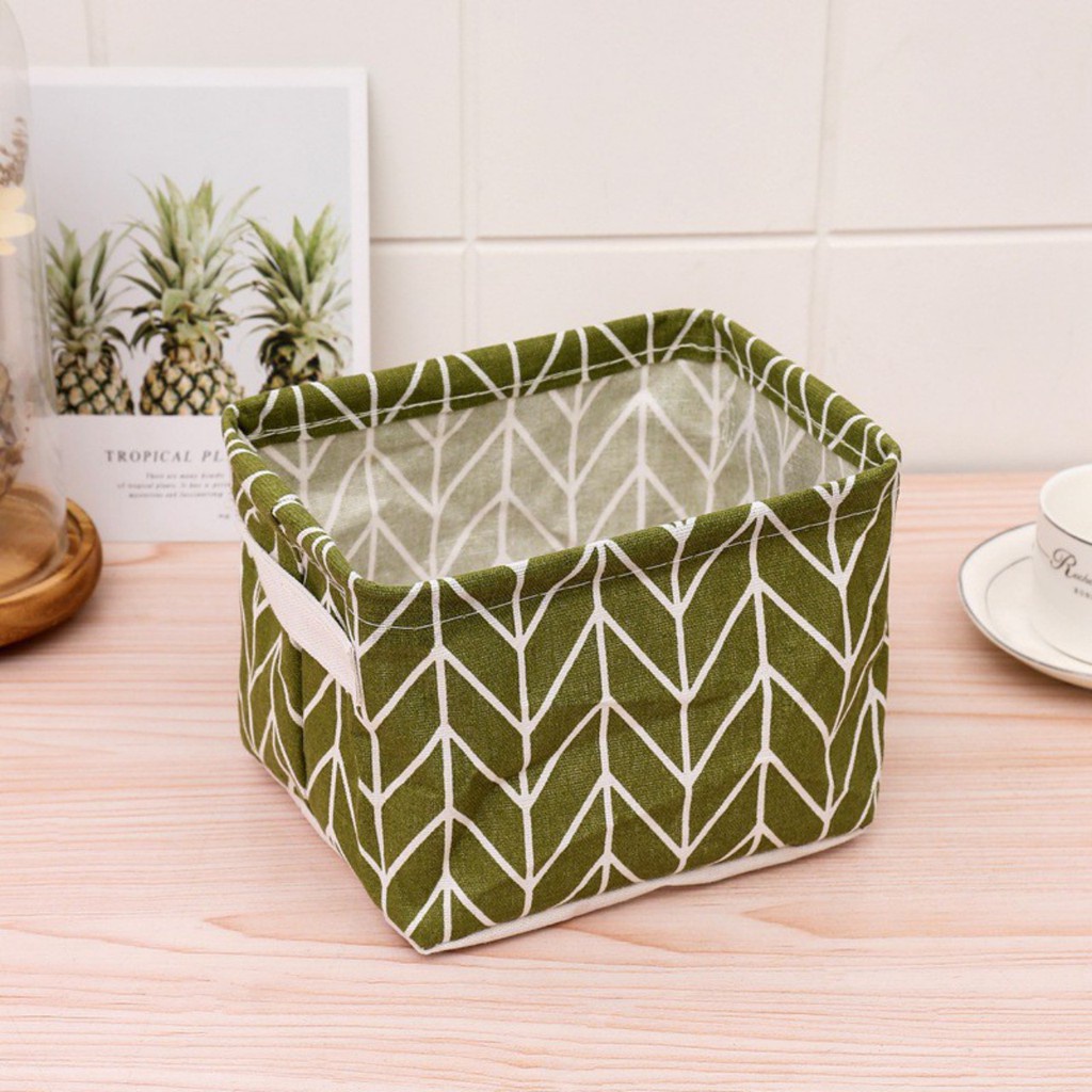 Giỏ Vải Đa Năng Đựng Đồ Cá Nhân, Văn Phòng , Giỏ Vải Vintage Để Bàn Xinh Xắn 2357 MuỐi's StOre