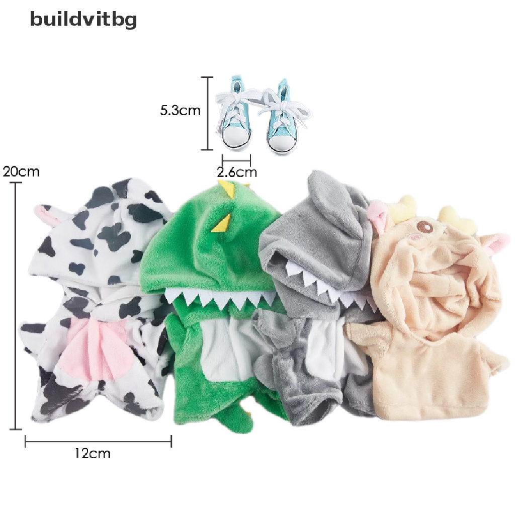 Bộ Đồ Ngủ Liền Thân Hình Khủng Long 20cm Dành Cho Búp Bê