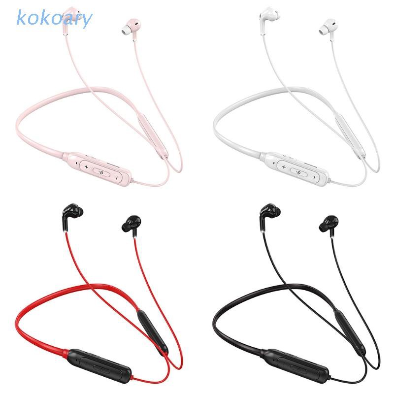KOK Wireless Bluetooth 5.1 Neckband Earphone Neck Hanging Sport MP3 Player Headphone