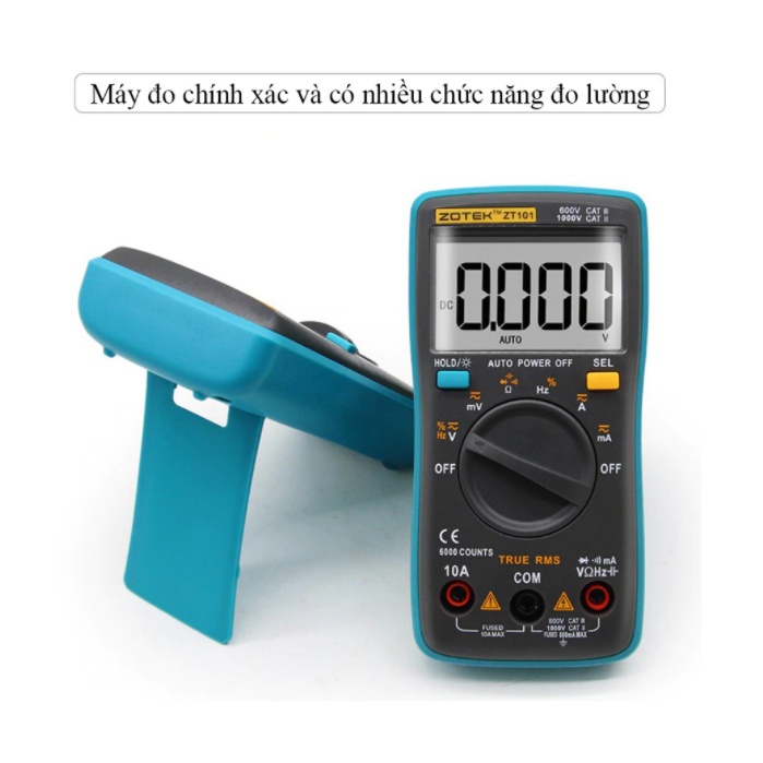 Đồng Hồ Đo Điện Kỹ Thuật Số Đa Năng Zoyi ZT 102 - Đo Điện Áp AC/DC - Đo Cường Độ - Đo Nhiệt Độ - Đo Linh Kiện Điện Tử