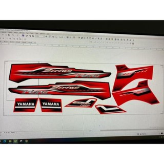 Tem xe Sirius Spark nano đỏ đen