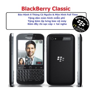 Điện thoại Blackberry Classic Q20 máy đẹp 97% + ốp lưng tai nghe dmh