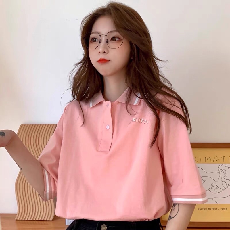 [Order] Áo polo ulzzang Opange Strawberry xinh xắn