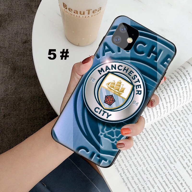Ốp điện thoại mềm in logo câu lạc bộ Manchester city cho iPhone 5 5s Se 6 6S 7 8 Plus Xr X Xs MAX