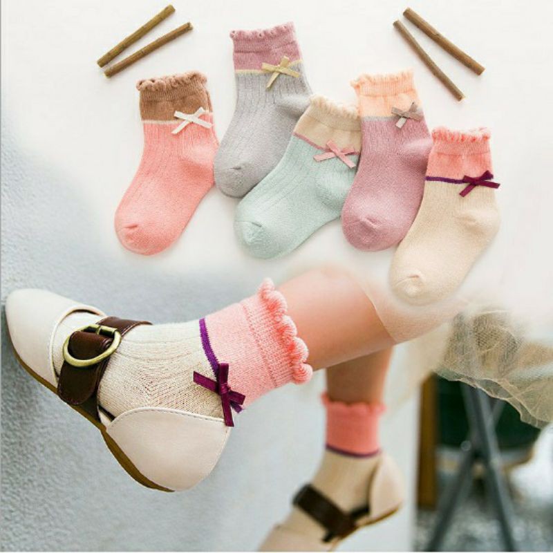 Set 5 Đôi Tất Cho Bé Gái, Vớ Cho Bé Gái, Tất Công Chúa