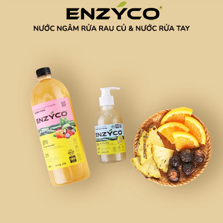 Combo Nước Ngâm Rau Củ Và Nước Rửa Tay Sinh Học ENZYCO Lên Men Từ Dứa Và Bồ Hòn 손 세정제 Handwashing liquid