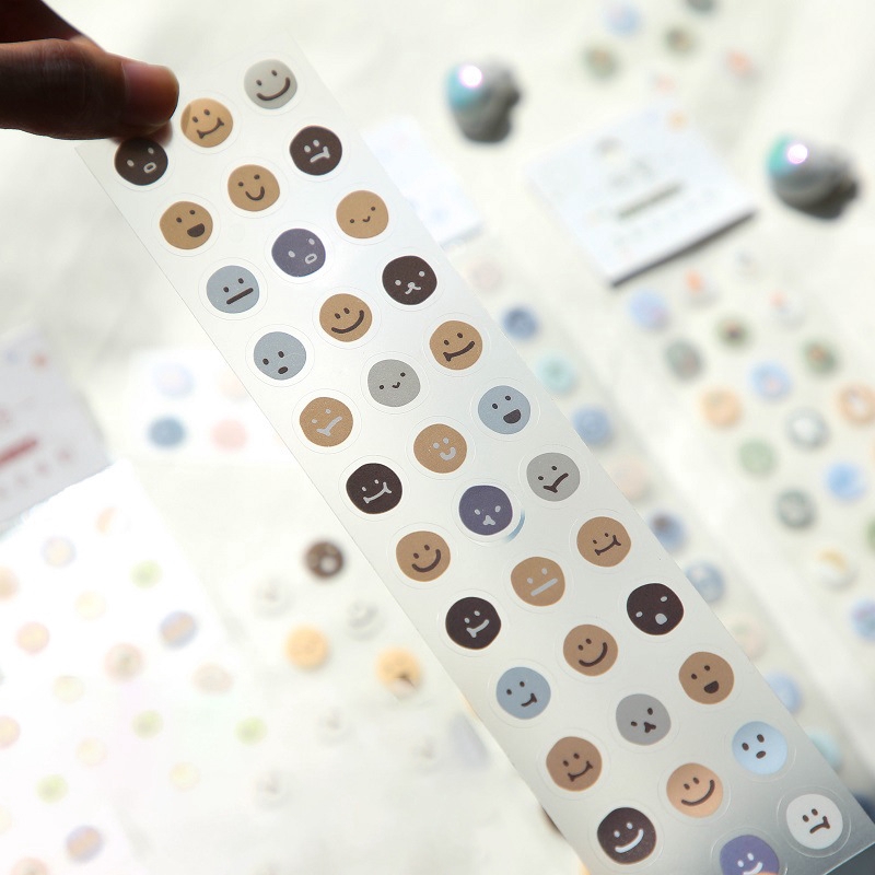 Nhãn dán trang trí hình mặt cười dễ thương