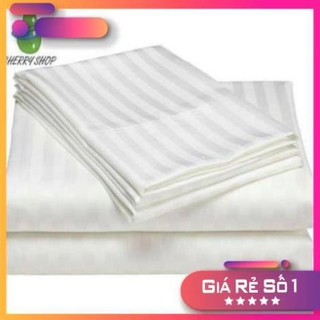 Vỏ chăn khách sạn cotton trắng sọc 3 phân đủ kích thước 1m6/m8/2m2 x 2m giá sỉ