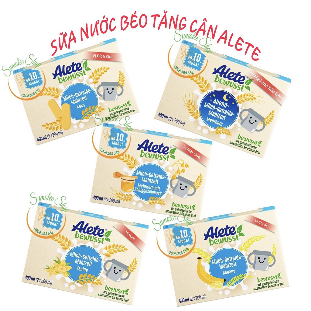 SỮA NƯỚC ALETE NỘI ĐỊA ĐỨC CHO BÉ 10M