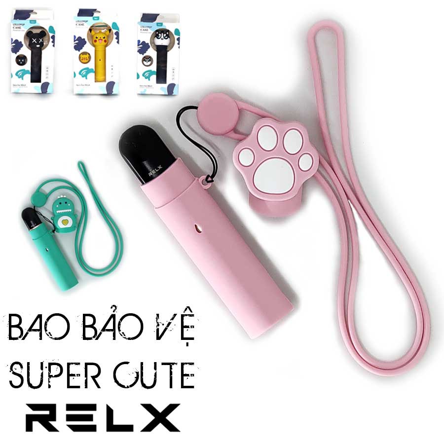Bao bảo vệ điện thoại Relx 1 Silicon chống sốc phiên bản tay gấu hồng siêu kute có clip thực tế
