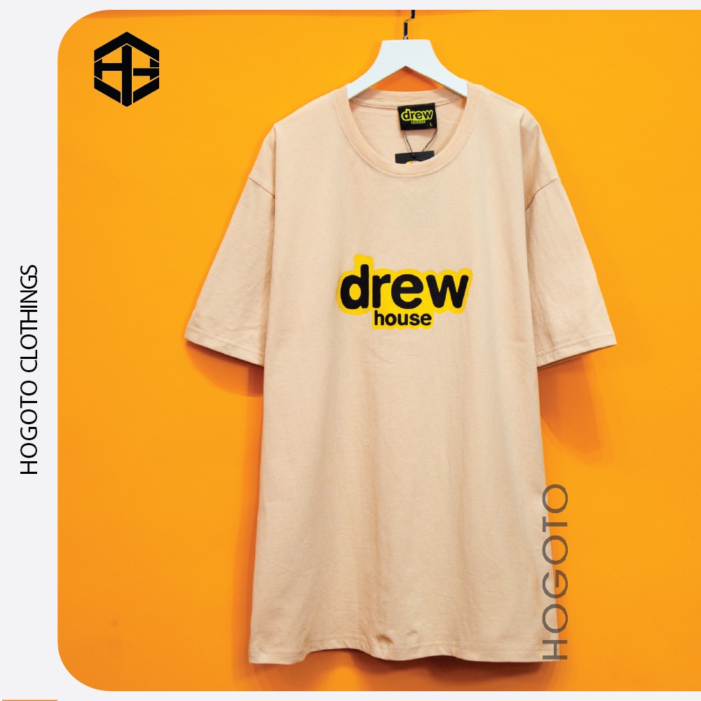 Áo thun tay lỡ Chữ Drew áo thun unisex nam nữ form rộng oversize chất liệu cotton 46 Clothing | BigBuy360 - bigbuy360.vn