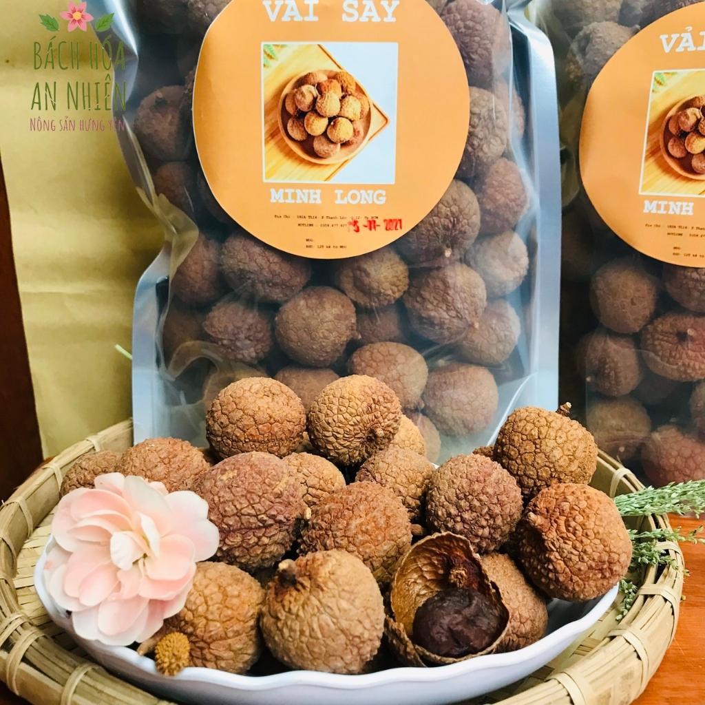Vải sấy khô theo mùa, vải sấy nhà làm cùi dày hạt nhỏ thơm ngon túi 500gr và 1kg