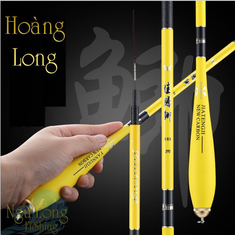 Cần câu tay carbon độ cứng 3H Hoàng Long 2m7 - 3m6 - 3m9 - 4m5 - 5m4, Chuyên gẩy rô, diếc...