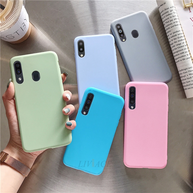 Ốp Điện Thoại Silicon Mềm Màu Kẹo Cho samsung galaxy m10 m20 m30 m40 a7 a750 a9 a920 2018