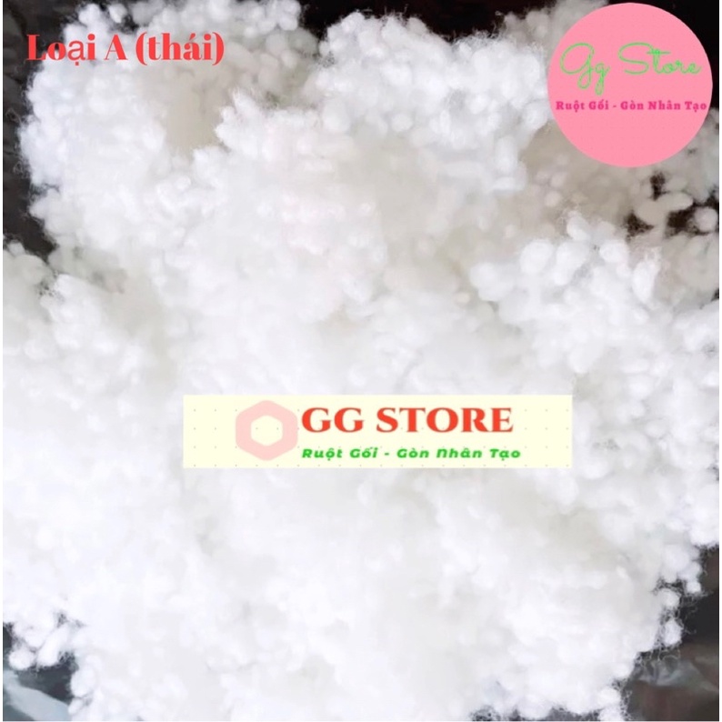 Bông Gòn bi loại A loại mềm mịn trắng nhồi gối khách sạn 3-4 sao ,gia đình,em bé,người già,gấu bông,đồ chơi bằng len 1kg