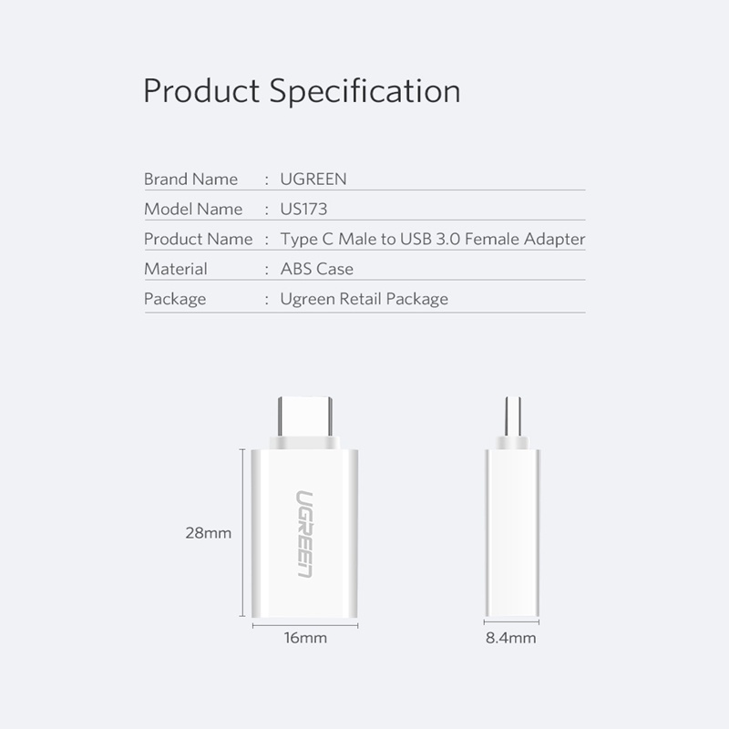 Ugreen Cáp Chuyển Đổi Usb Type C Sang Usb 3.0 Cho Samsung S22