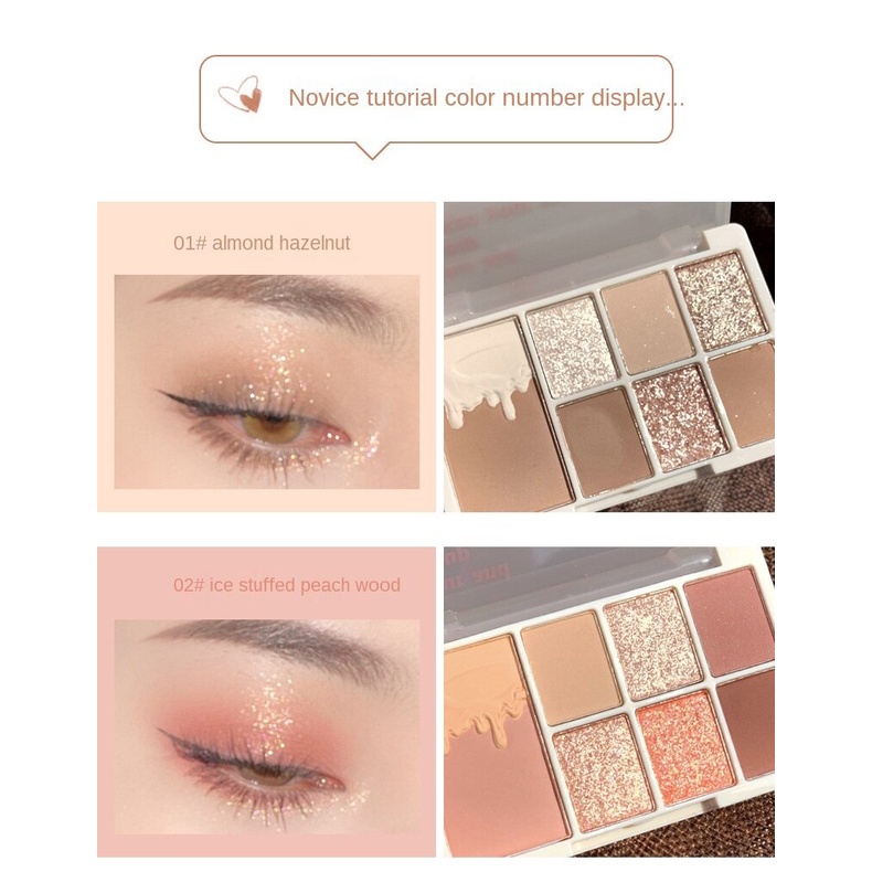 [Hàng mới về] Bảng Phấn Mắt 7 Màu Xixi Dạng Lì/ Nhũ Ngọc Trai Tông Đất/ Trà Sữa Độc Đáo