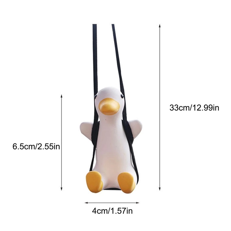 1 Phụ Kiện Hình Chú Vịt Dễ Thương Treo Trang Trí Xe Hơi