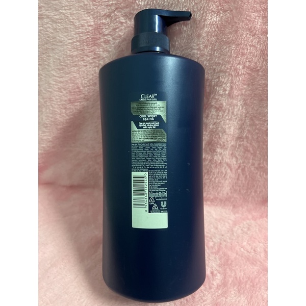 Dầu gội sạch gàu dành cho nam CLEAR Men Cool Sport Bạc Hà 650g