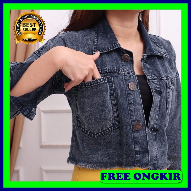 Áo Khoác Jeans Thời Trang Cho Bé Gái Mx519 || Áo Khoác Jeans Lửng Thời Trang Nữ