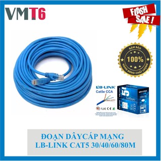 Dây cáp mạng bấm 2 đầu LB-LINK Cat5 - 10M/15M/25M/30M/50M Trắng và Xanh !
