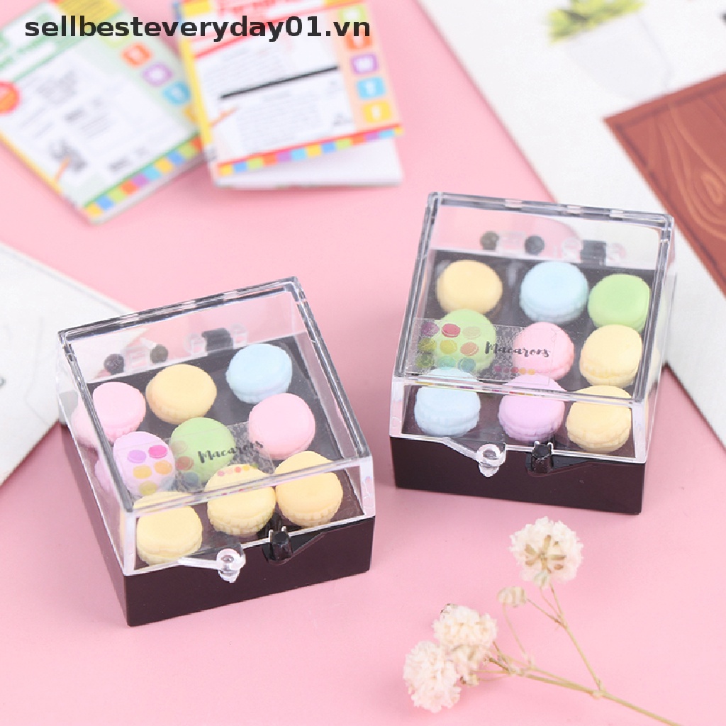 Đồ chơi hình bánh macaroon tỉ lệ 1:12 trang trí nhà búp bê