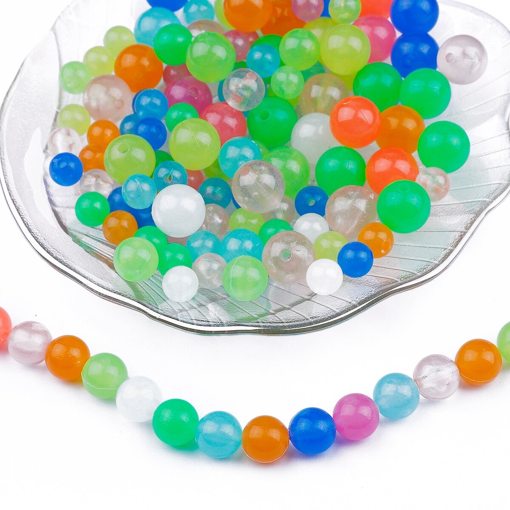 Chuỗi hạt nhựa bằng acrylic 6-12mm nhiều màu sắc dùng để làm đồ trang sức thủ công