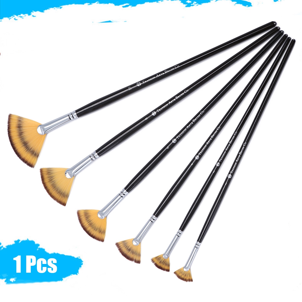Cọ vẽ tranh đầu Nylon hình quạt chuyên dùng cho màu nước