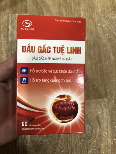 (CHÍNH HÃNG) Dầu gấc Tuệ Linh - viên uống sáng mắt đẹp da (lọ 60 viên)