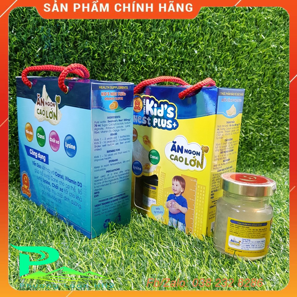 Nước yến Kid's Nest Plus+ Hộp 6 hũ x 70ml