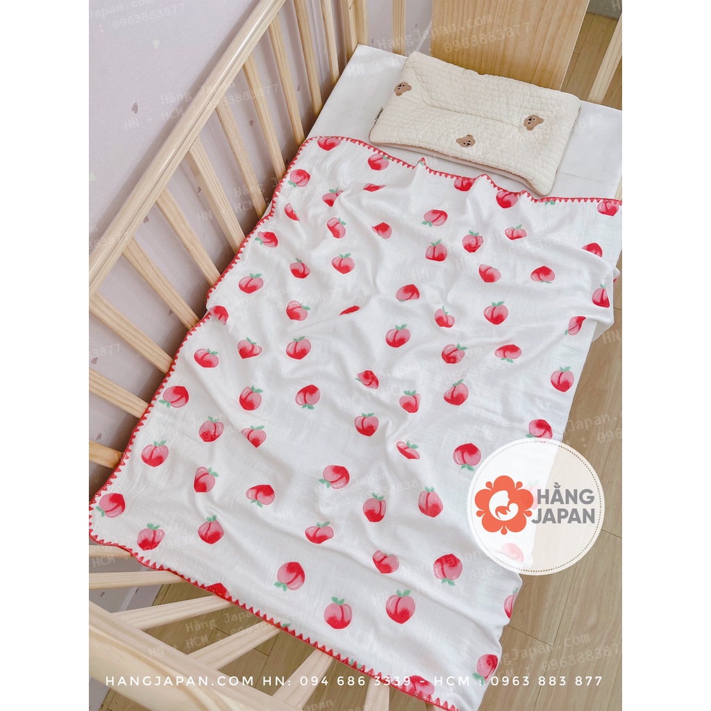 Chăn xô bông Pupolar bo viền siêu mềm mịn cho bé (110*110cm)