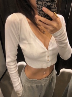 Áo croptop tay dài