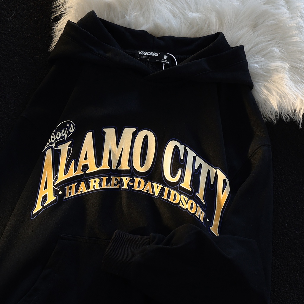 NRVP Áo Hoodie Tay Dài Oversize In Họa Tiết Phong Cách Hàn Quốc Kiểu Mới Cho Nam / Nữ