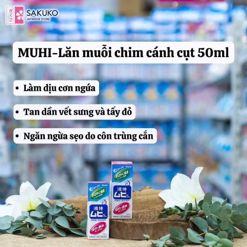 Lăn Bôi Muỗi Cắn Chim Cánh Cụt MUHI An Toàn Cho Trẻ Nội Địa Nhật 50ml - SAKUKO